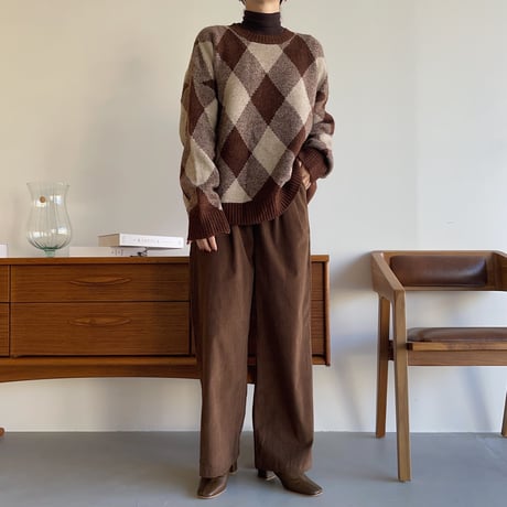 《予約販売》argyle soft knit/2colors_nt1121