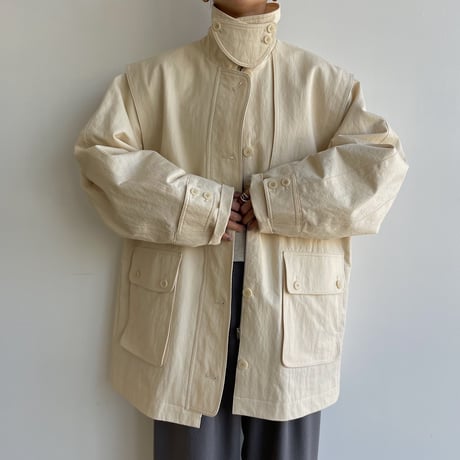 【nokcha original】2way mannish jacket/ivory_no0277