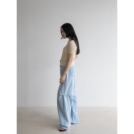 《予約販売》2way zip summer lib knit tops/2colors_nt2080