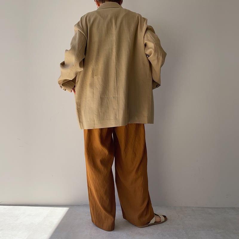 nokcha original】linen tailored jacket/beige_no