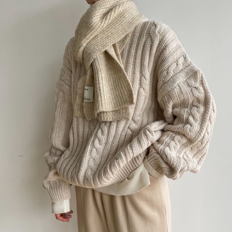 【nokcha original】nokcha wool muffler/3colors_na0467