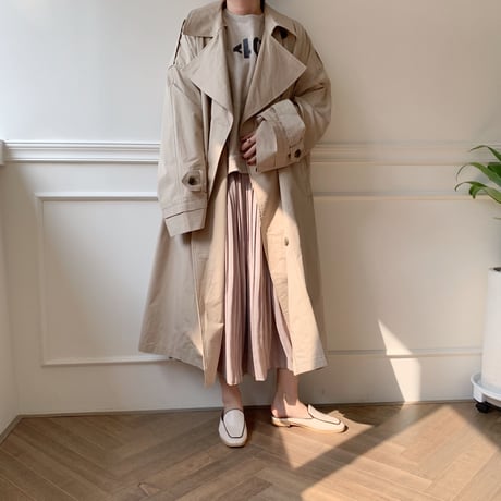 【NOKCHA  original】over trench coat /light beige_no0006