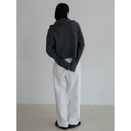 《予約販売》melange knit mannish cardigan/2colors_nt2233
