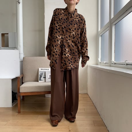 《予約販売》leopard silky blouse_nt0569