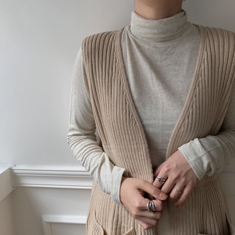 ✳︎予約販売✳︎ rib knit long vest_nt0129
