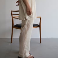 【nokcha original】check sheer pants/ivory_np0597