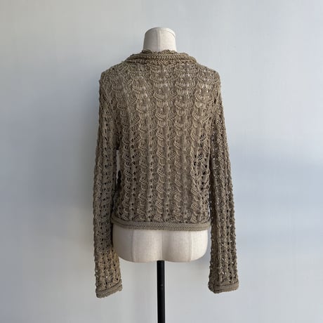 《予約販売》crochet knit cardigan/2colors_nb0196