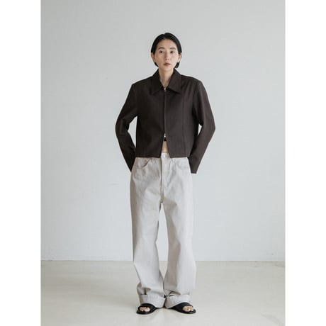 《予約販売》double zip minimal jacket/2colors_no0531
