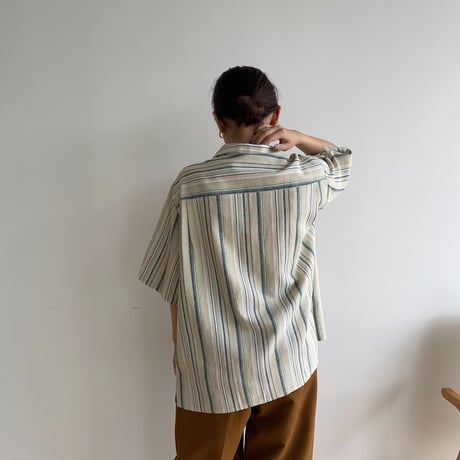 《予約販売》contrast linen shirt_nt1366