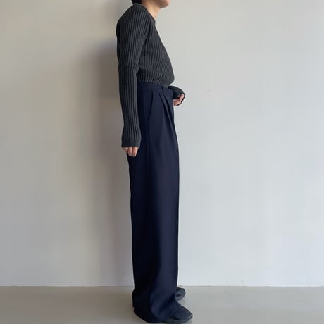 《予約販売》two tuck material wide pants/2colors_np0946