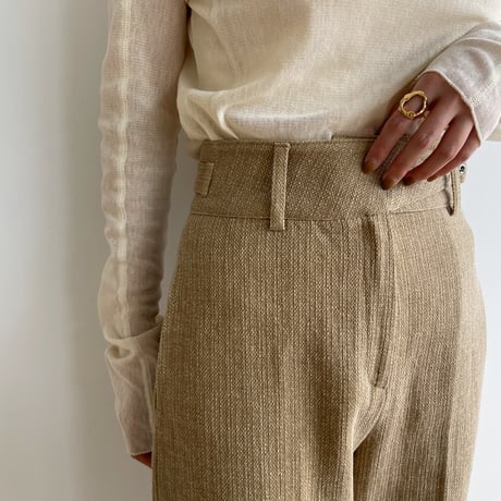 【nokcha original】material belt pants_np0550