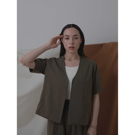 - AUTHENTIC series - material no collar jacket/2colors_an0010
