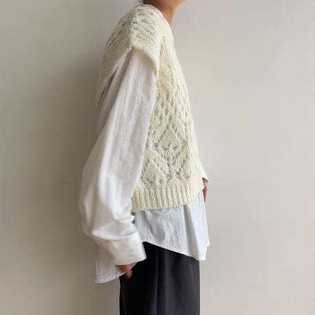 《予約販売》low gauge knit vest/2colors_nt1480