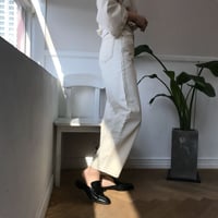 ＊予約販売＊ステッチパンツ/アイボリー_np0001