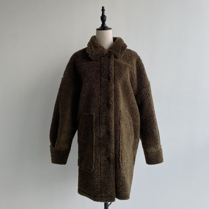 nokcha original】boa mouton jacket/khaki_no0187