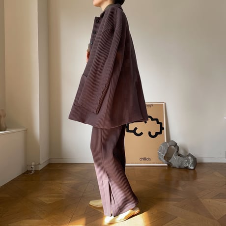 【nokcha original】over lib jacket/deep purple_no0151