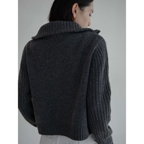 《予約販売》melange knit mannish cardigan/2colors_nt2233