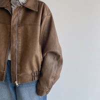 《予約販売》accent mannish eco leather jacket/2colors_no0360