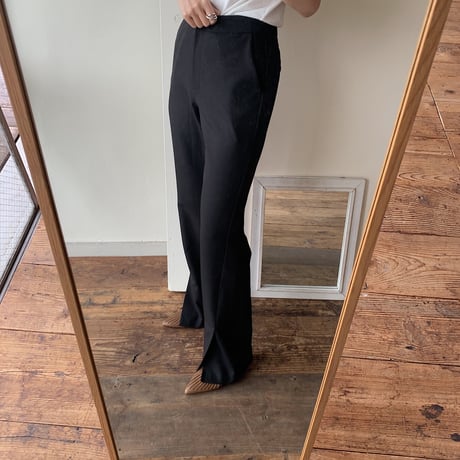 《予約販売》slit slim slacks pants/2 colors_np0172