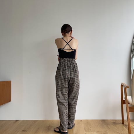 【nokcha original】block pattern pants_np0631