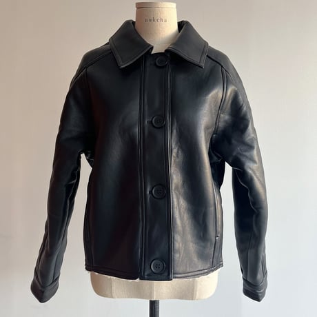 《予約販売》boa liner eco leather jacket_no0338