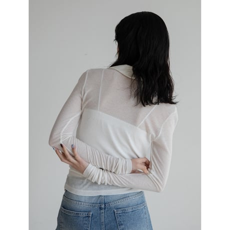 《予約販売》shirt like sheer tops/2colors_nt2259