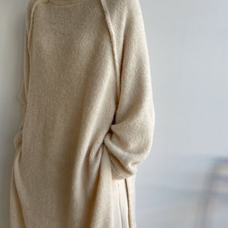 【nokcha original】raglan sleeve warm ops/ivory_nd0131