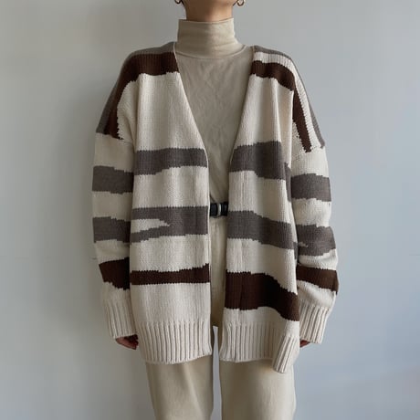 【nokcha original】ennui knit cardigan/ivory_nt1501