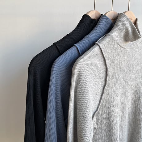 【nokcha original】accent jacquard high neck tops/ 3colors_nt1881