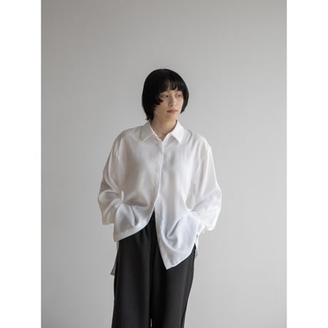 《予約販売》back accent silky shirt/2colors_nb0233
