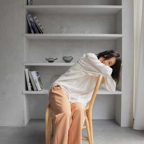 【nokcha original】jacquard over blouse/ivory_nb0041