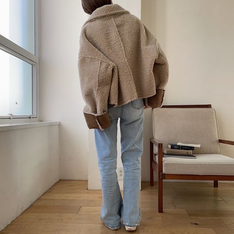 【nokcha original】reversible eco mustang jacket_no0127