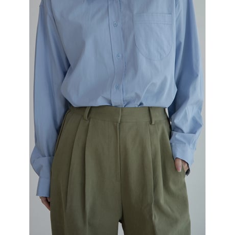 《予約販売》tuck twill cotton pants/2colors_np1070