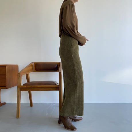 《予約販売》velvet long skirt/2colors_ns0062