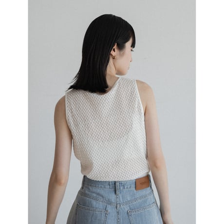 《予約販売》accent mesh tank top/2colors_nt2326
