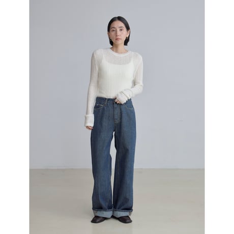 《予約販売》sheer lib knit tops/3colors_nt2493