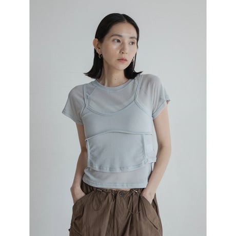 《予約販売》2set sheer accent tee/2colors_nt2315
