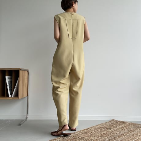 【nokcha original】quality lady jumpsuit/yellow beige_np0422