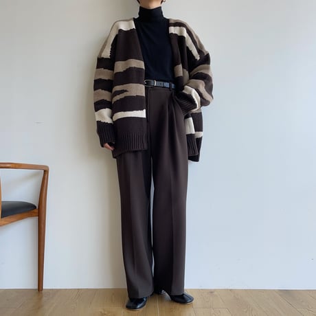 【nokcha original】ennui knit cardigan/deep brown_nt1502