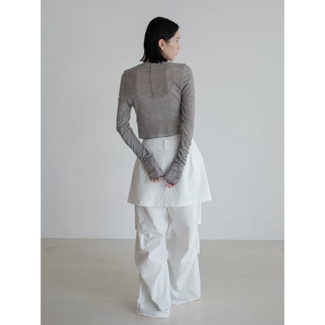 《予約販売》sheer cropped tops/4colors_nt2266