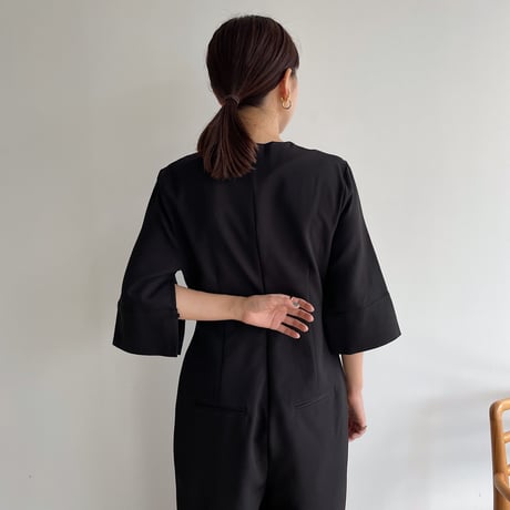 【nokcha original】rich jumpsuit/black_np0671