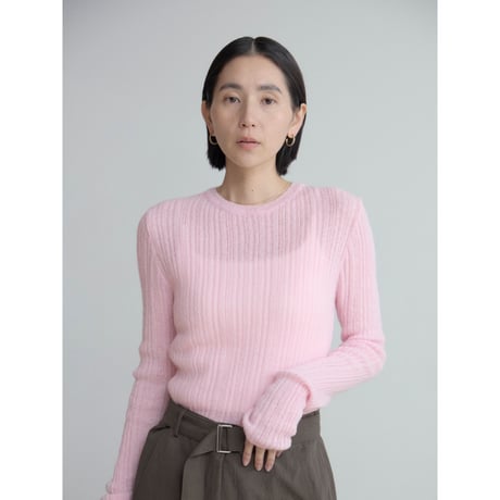 《予約販売》sheer lib knit tops/3colors_nt2493