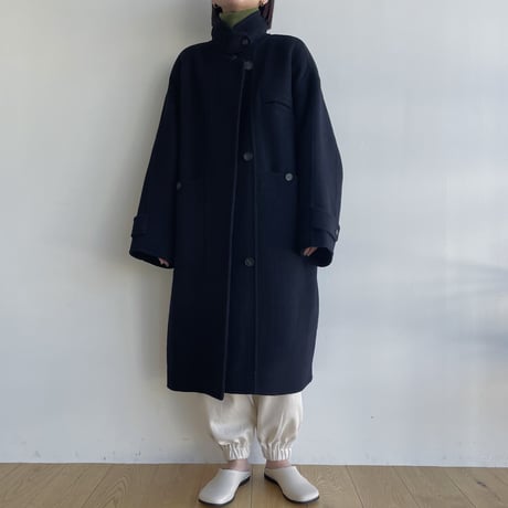 【nokcha original】HAND MADE oval coat/navy_no0304