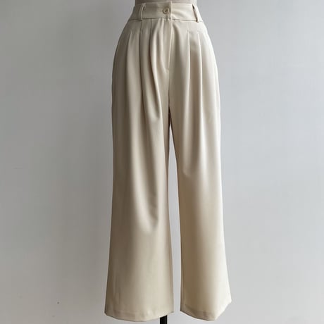 【nokcha original】three tuck wide pants/ivory_np0766