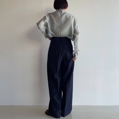 《予約販売》bottle neck sheer blouse/2colors_nb0214