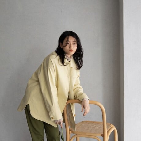 【nokcha original】twill over jacket/light yellow_no0199