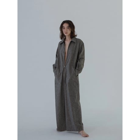 - AUTHENTIC series - classy jumpsuit/melange brown_an0024