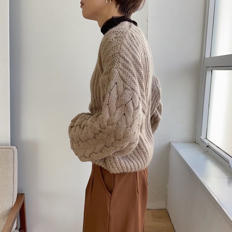 《予約販売》detail cable knit/2colors_nt0783