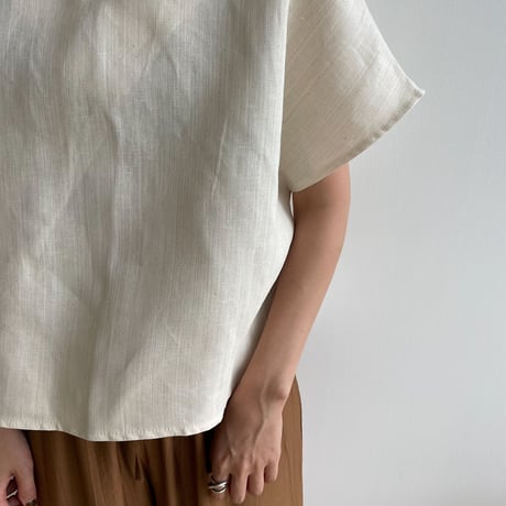《予約販売》french minimal linen tops/2colors_nt1414