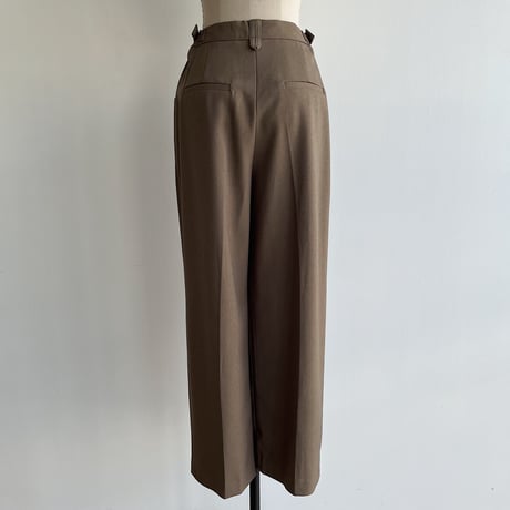 【nokcha original】buckle slacks pants/brown_np0668